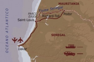 itinerario crociera sul Fiume Senegal