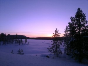 tramonto in Finlandia