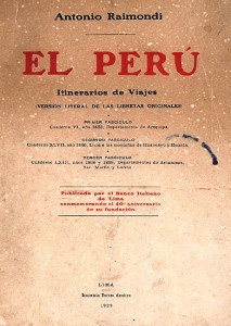 Copertina El Peru, itinerario de viajes 1929