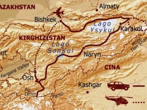 Kirghizstan Viaggi Levi mappa